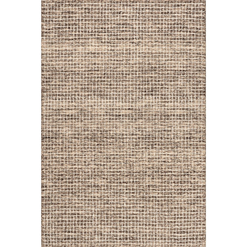 RugsUSA Melrose checked rug in brown